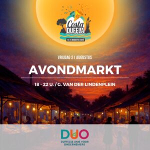 Standplaats avondmarkt Costa Duffla 21/08/2026
